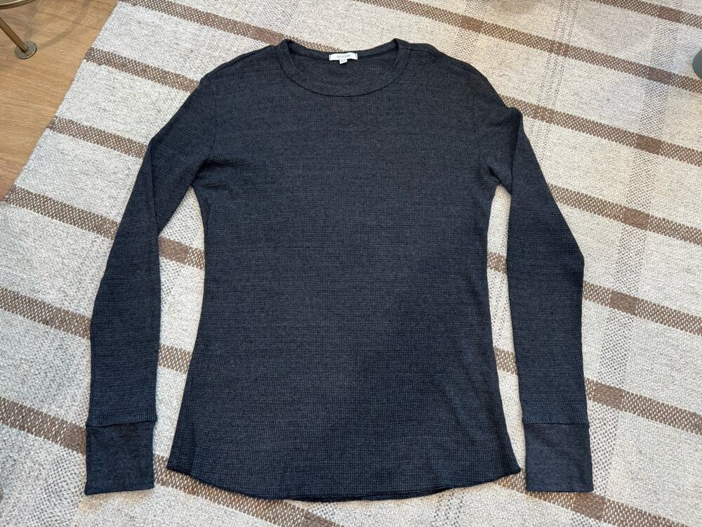 Gustin Waffle Long Sleeve Thermal Shirt Dark Gray Men’s Medium